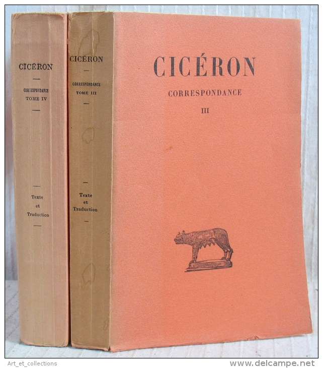 Correspondance De CICÉRON / Français-Latin Juxtalinéaires / 2 Tomes De 1950 - Livres Anciens