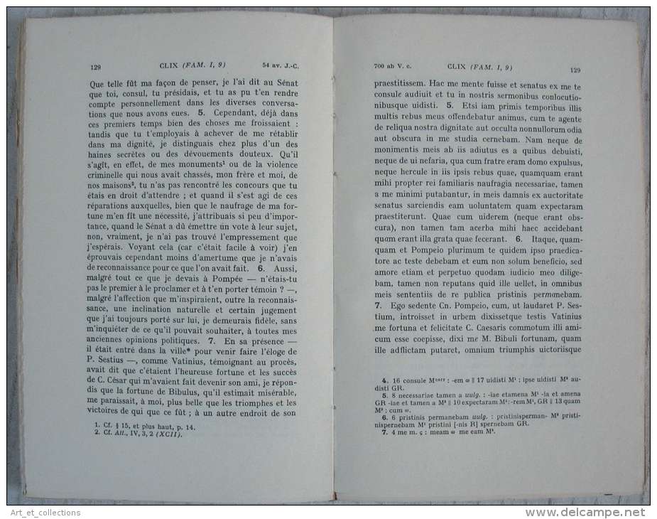 Correspondance De CICÉRON / Français-Latin Juxtalinéaires / 2 Tomes De 1950 - Livres Anciens