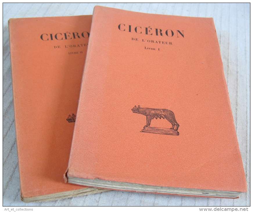 De L’Orateur De CICÉRON / 2 Tomes En Français-Latin Juxtalinéaires / Édition De 1950 - Livres Anciens