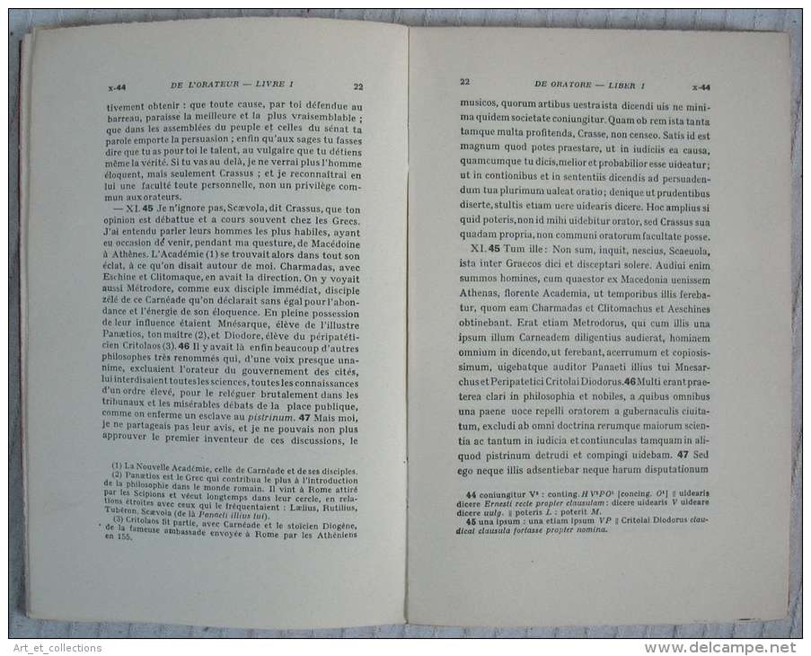 De L’Orateur De CICÉRON / 2 Tomes En Français-Latin Juxtalinéaires / Édition De 1950 - Oude Boeken