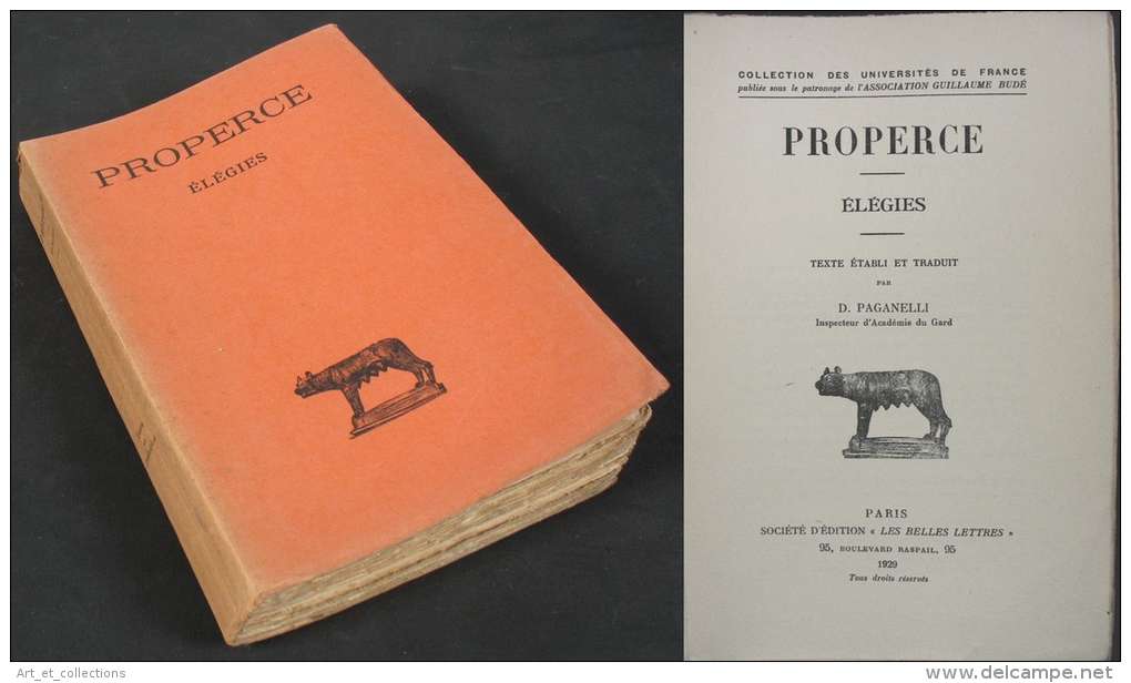 ÉLÉGIES De PROPERCE / Édition BILINGUE Français-Latin / Première Édition De 1929 - Oude Boeken