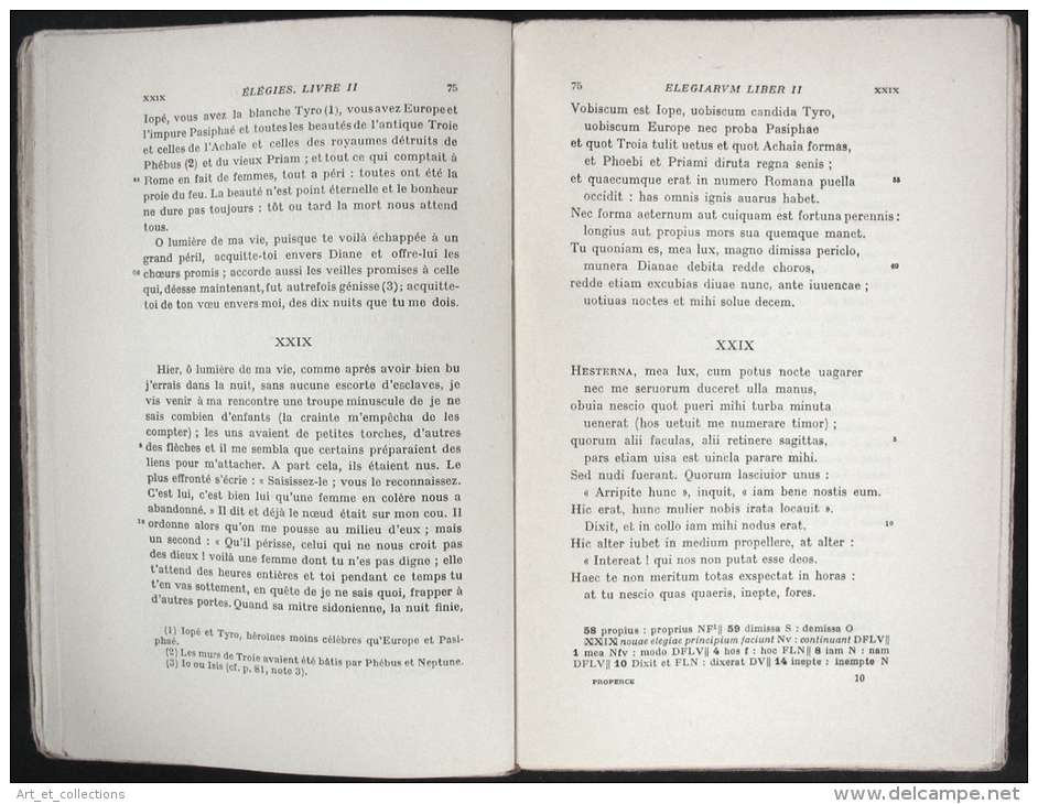 ÉLÉGIES De PROPERCE / Édition BILINGUE Français-Latin / Première Édition De 1929 - Livres Anciens