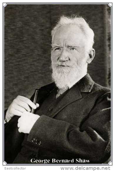 NOBEL PRIZE WINNERS George Bernard Shaw  Stamped Card 0951-2 - Nobel Prize Laureates