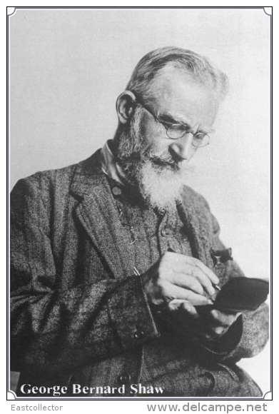 NOBEL PRIZE WINNERS George Bernard Shaw  Stamped Card 0951-2 - Premi Nobel