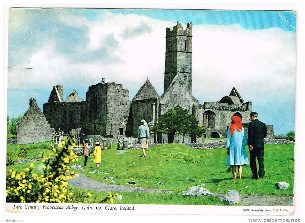 M558 Quin - County Clare - 14th Century Franciscan Abbey / Viaggiata 1966 - Clare