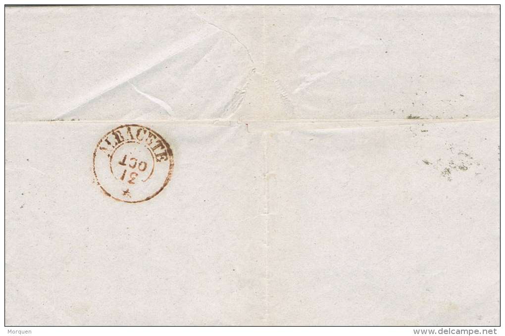 5704. Carta Entera ALICANTE  1854 A Albacete. ULTIMO DIA DE VALIDEZ POSTAL - Briefe U. Dokumente