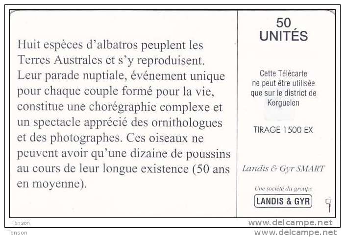 TAAF, TAF-04, Parade Nuptiale D´Albatros, Birds, Only Issued 1.500, 2 Scans. - TAAF - Franz. Süd- Und Antarktisgebiete