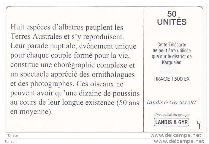 TAAF, TAF-04, Parade Nuptiale D´Albatros, Birds, Only Issued 1.500, 2 Scans. - TAAF - Territori Francesi Meridionali