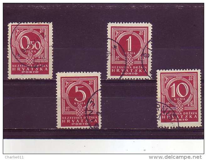 PORTO-NUMBERS-SHORT SET-NDH-CROATIA-1941 - Portomarken