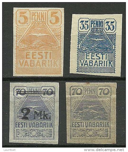 Estland Estonia Estonie 1919-1920 Möwe Seagull , 4 Different Stamps * - Estland