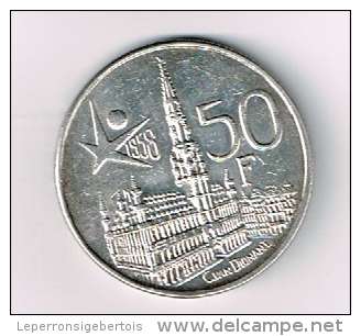Pièce De 50 Francs Belges Expo 58 - 50 Francs