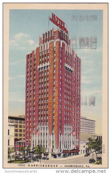 Pennsylvania Harrisburg The Hotel Harrisburger 1938 - Harrisburg