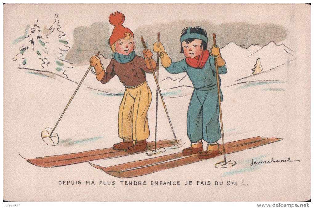 CHEVAL  ILLUSTRATEUR  FANTAISIE  SKI - Cheval