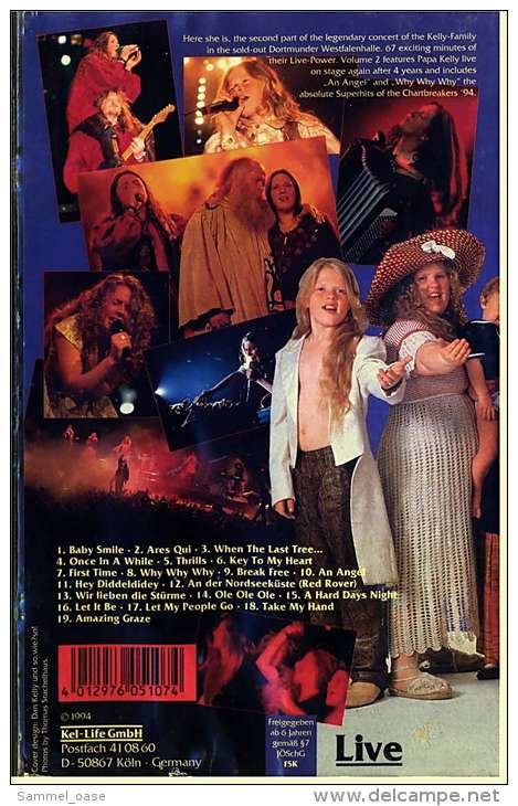 VHS Video  -  The Kelly Family - Tough Road Volume Two  -  Von 1994 - Concert & Music