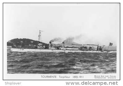 Torpilleur TOURMENTE (Marine Nationale) - Carte Photo éd. Marius Bar Tirage Ancien - Photo/bateau/schiff - Warships