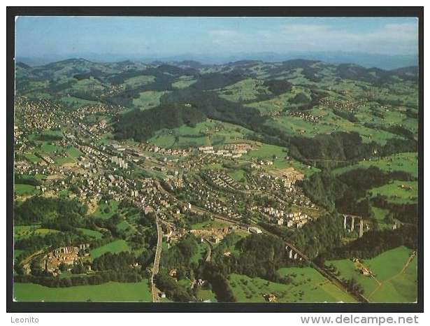 BRUGGEN Flugaufnahme St. Gallen Stadtteil West Stempel OFFA Freizeit- Und Pferdemesse 1989 - Saint-Gall