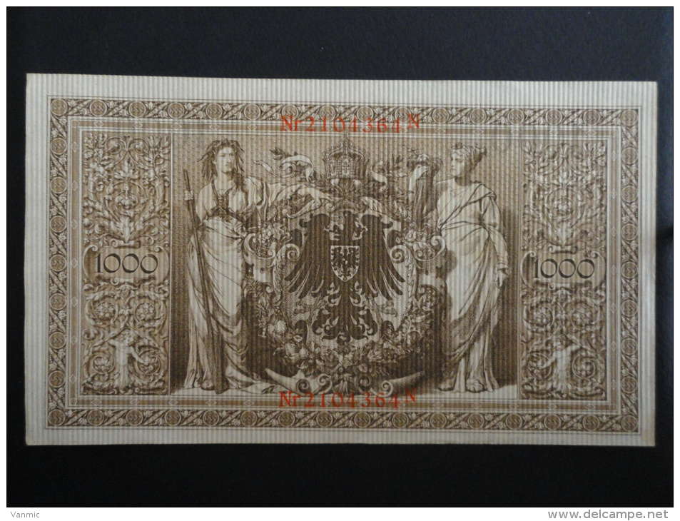 1910 N - 21 Avril 1910 - Billet 1000 Mark - Allemagne - Série N : N° 2104364 N - Banknote Deutschland Germany - 1000 Mark