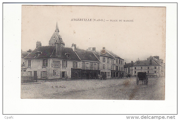 Carte 1910 ANGERVILLE /  PLACE DU MARCHE - Angerville