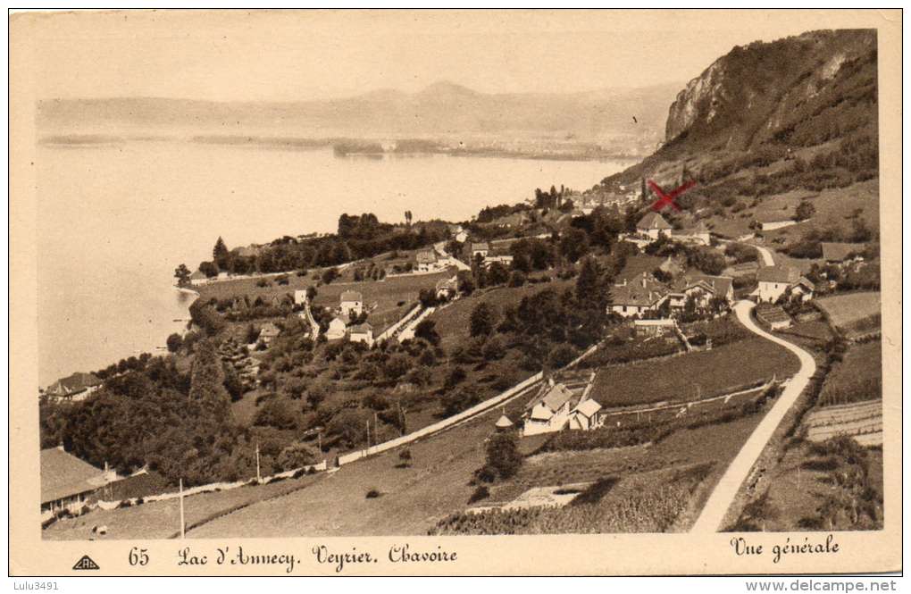 CPA - VEYRIER (74) - CHAVOIRE - Le Village Et Le Lac - Veyrier