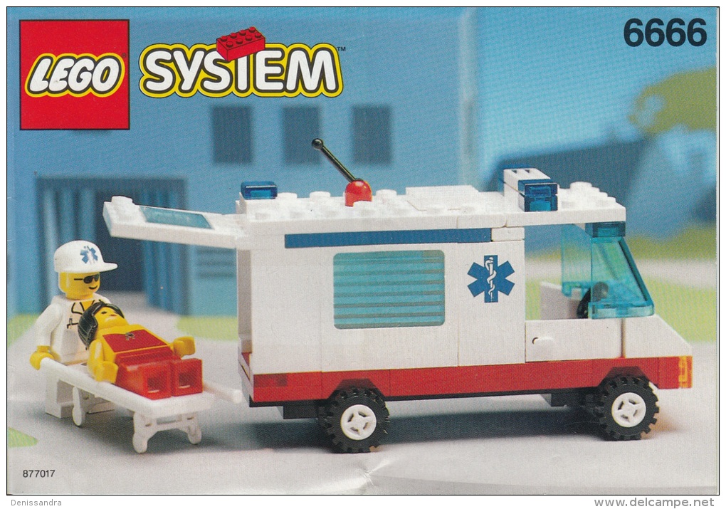 Lego 6666 Ambulance Avec Plan 100 % Complet Voir Scan - Lego System