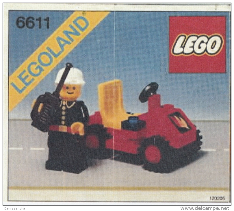 Lego 6611 Commandant Du Sapeurs-Pompiers Avec Copie Couleur Du Plan 100 % Complet Voir Scan - Lego System