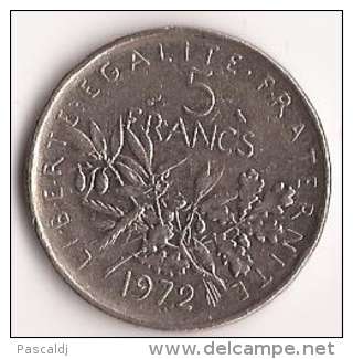 Pièce De 5 Francs Semeuse 1972 - TTB - Cotation : 5 Euro - France - Collections