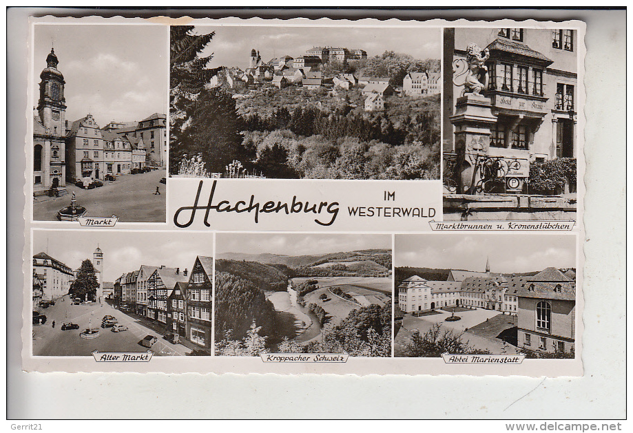 5238 HACHENBURG, Mehrbildkarte, 1959 - Hachenburg