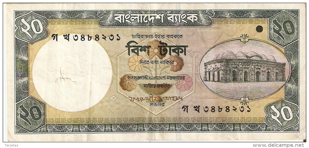 BILLETE DE BANGLADESH DE 20 TAKA  (BANKNOTE) - Bangladesh