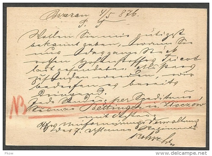 Brzezany (Galizien, Heute Berezhany In Ukraïne) Auf Correspondenz-Karte 2 Kr. Gelb Aus 1876, Nach Klagenfurt - Autres & Non Classés