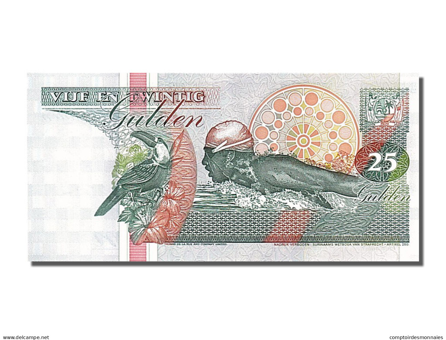 Billet, Suriname, 25 Gulden, 1998, 1998-02-10, NEUF - Suriname