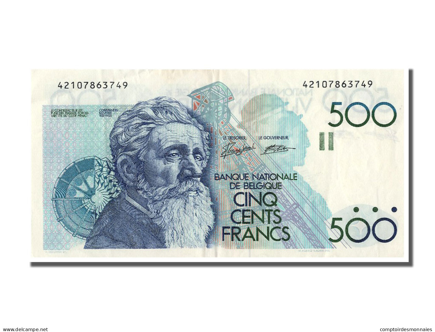 Billet, Belgique, 500 Francs, SUP - 500 Francs