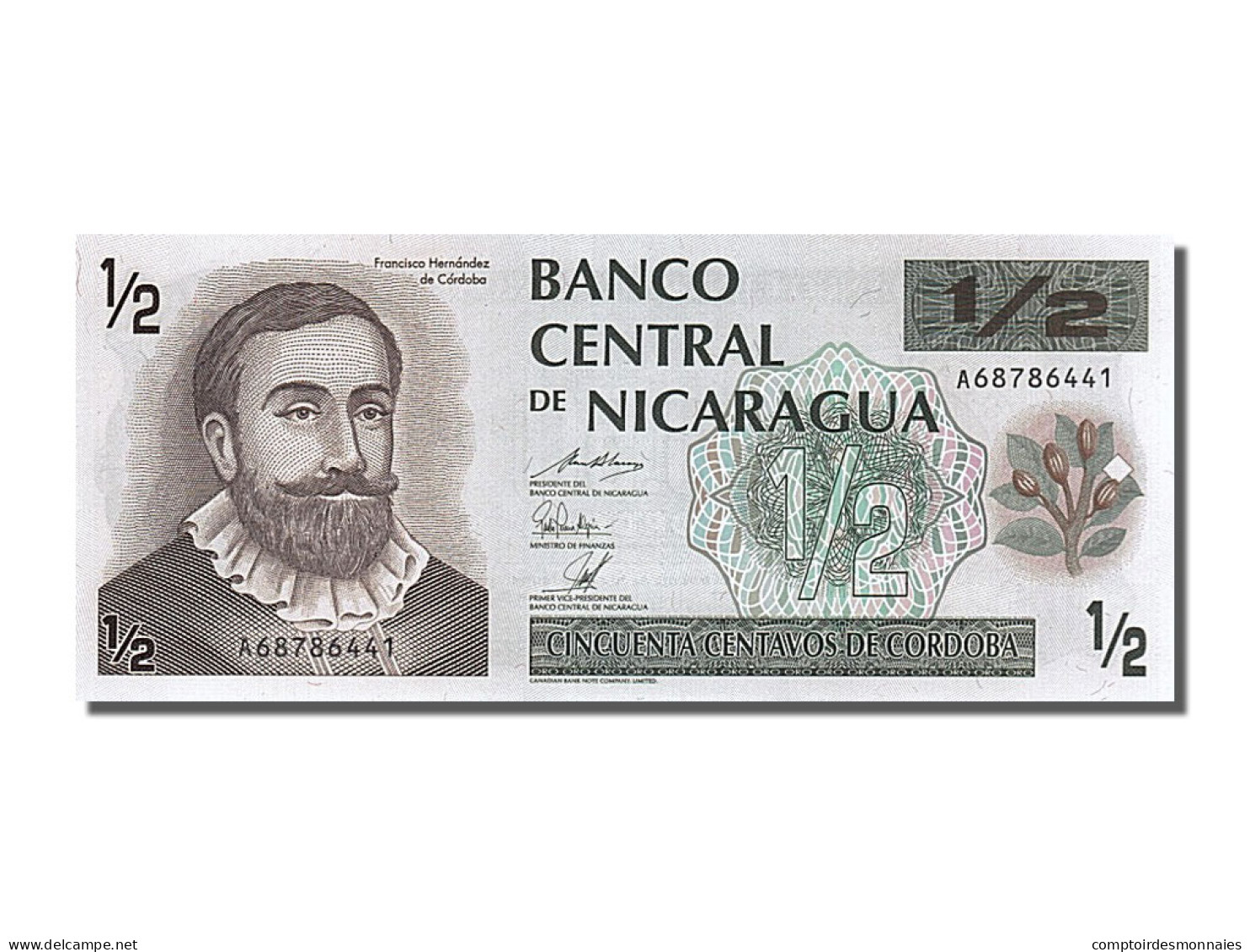 Billet, Nicaragua, 1/2 Cordoba, 1992, NEUF - Nicaragua