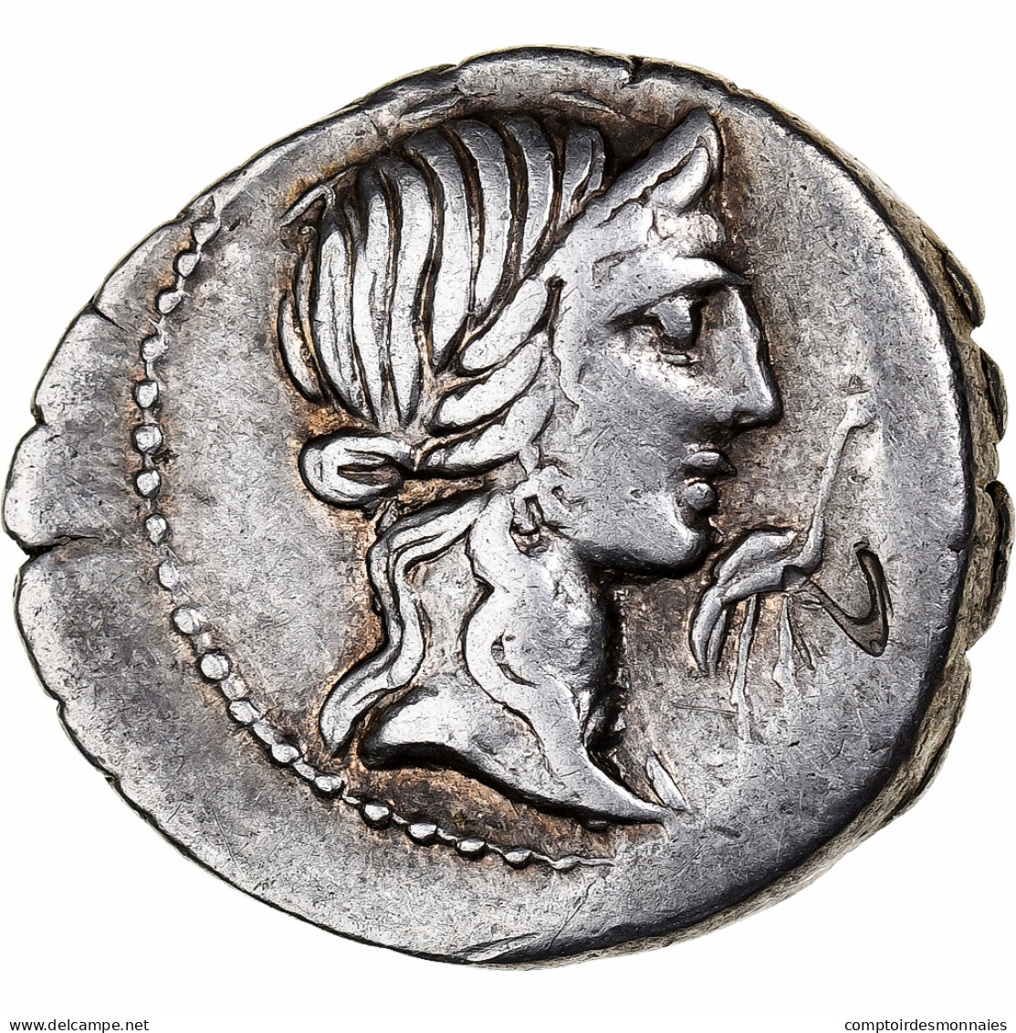 Caecilia, Denier, 81 BC, North Italy, Contremarque, Argent, TTB, Crawford:374/2 - Republiek (280 BC Tot 27 BC)