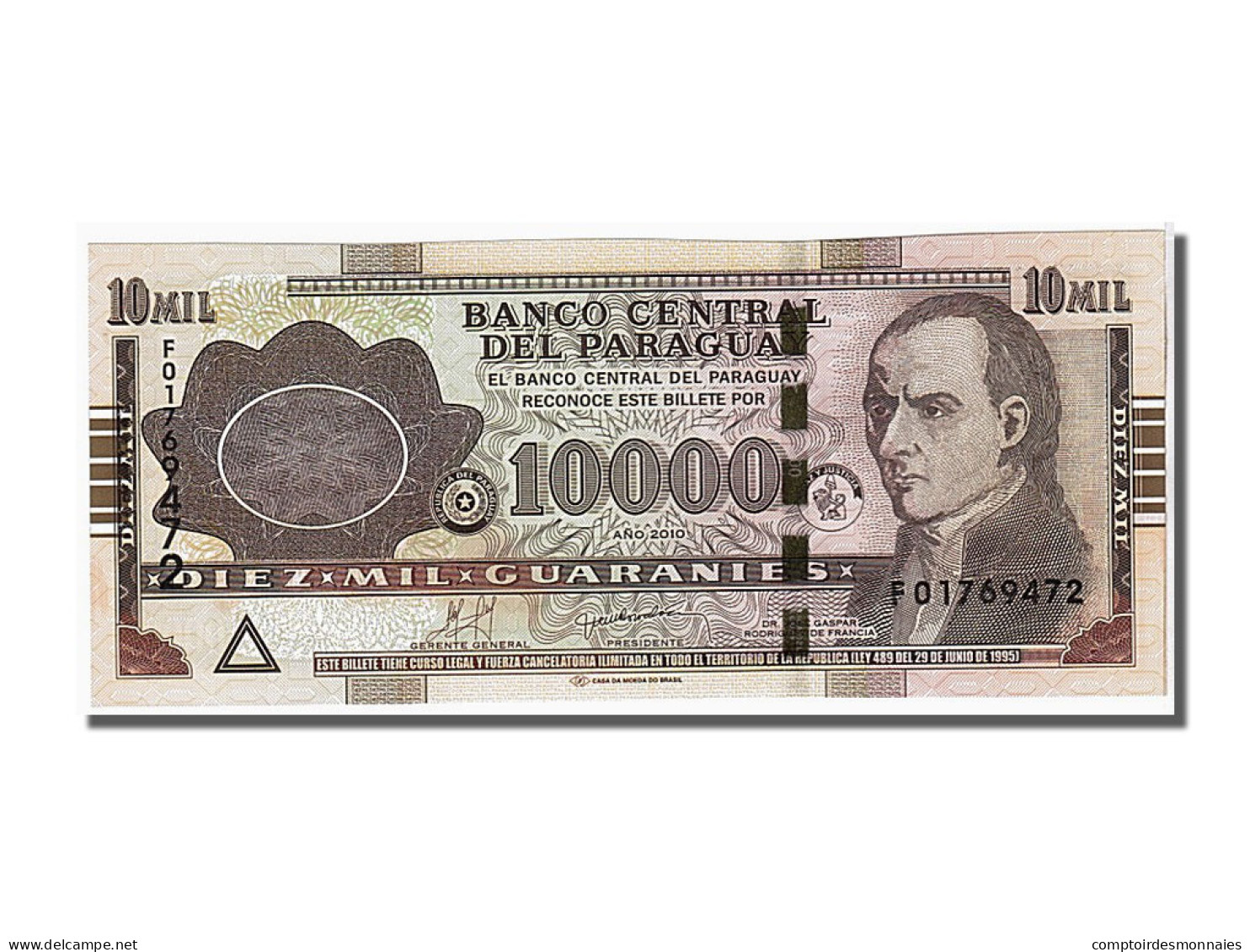 Billet, Paraguay, 10 000 Guaranies, 2010, NEUF - Paraguay