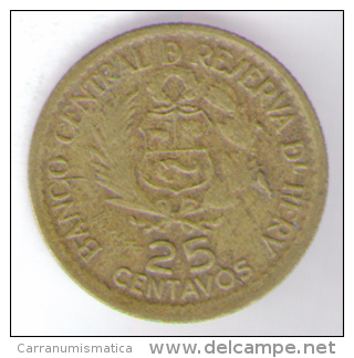 PERU 25 CENTAVOS 1965 - Pérou