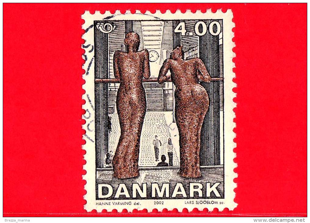 DANIMARCA - Danmark - 2002 - Arte - Nudi - Sculture Di Hanne Warming - Le Ragazze In Aeroporto - 4.00 - Used Stamps