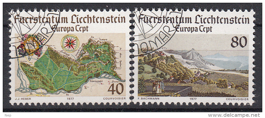 LIECHTENSTEIN - Michel - 1977 - Nr 667/68 - Gest/Obl/Us - Oblitérés