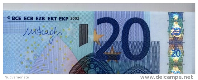 NUOVA SERIE EURONOTES BANCONOTA BILLET DA 20 EURO DRAGHI S ITALIA J031.. UNC LE PRIME DI DRAGHI - 20 Euro