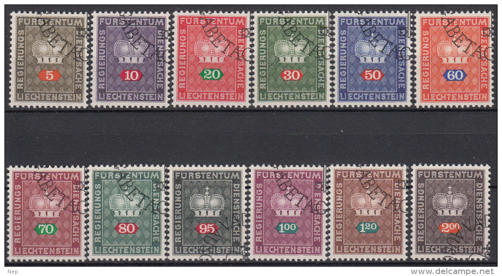 LIECHTENSTEIN - Michel - 1968 - Nr 45/56 - Gest/Obl/Us - Service