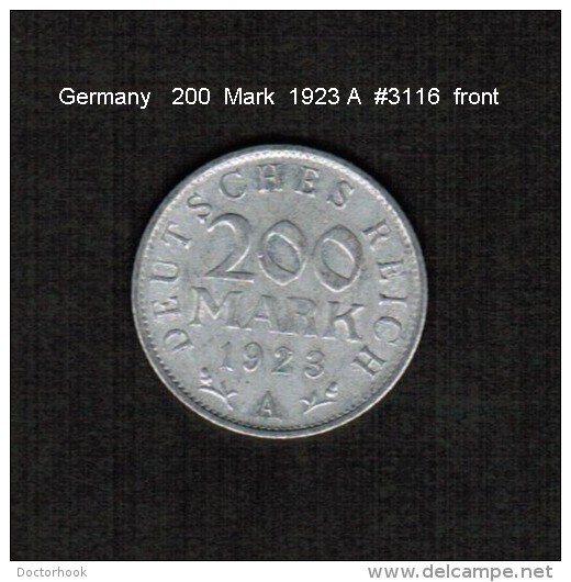 GERMANY     200  MARK  1923 A  (KM # 35) - 200 & 500 Mark