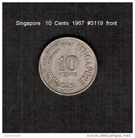 SINGAPORE     10  CENTS  1967  (KM # 3) - Singapour