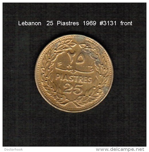 LEBANON     25  PIASTRES  1969  (KM # 27.1) - Lebanon