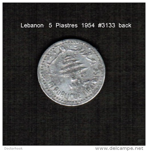 LEBANON     5  PIASTRES  1954  (KM # 18) - Libanon