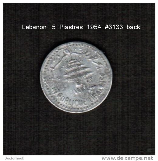 LEBANON     5  PIASTRES  1954  (KM # 18) - Lebanon