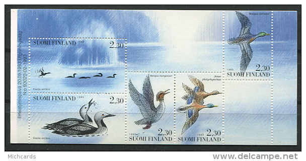 FINLANDE 1993 - Oiseaux Aquatiques (Yvert C 1189 (1189/93) Neuf ** (MNH) Sans Charniere - Nuevos