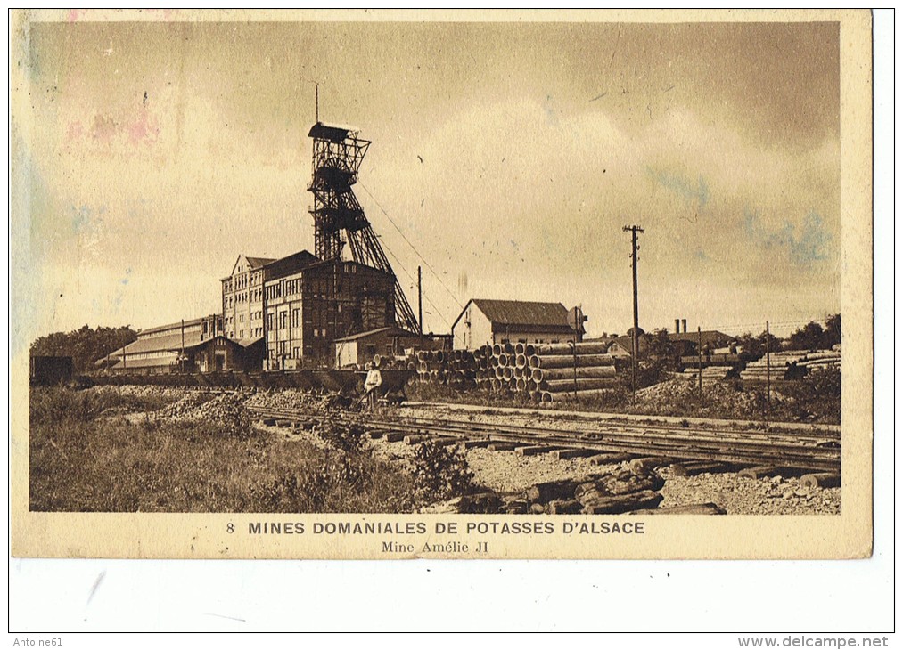Mines  Domaniales De Potasses D'alsace --Mine Amélie II  --+cachet  Taxe - Autres & Non Classés