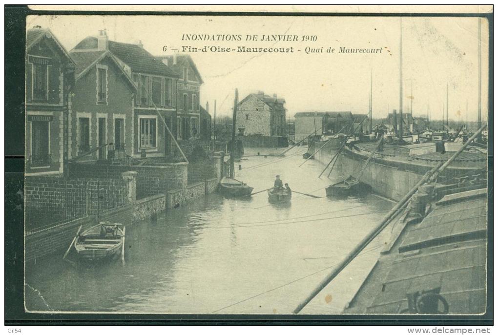 Inondations De Janvier 1910 - 6 - Fin D'oise - Maurecourt - Quai De Maurecourt   - Aby44 - Maurecourt