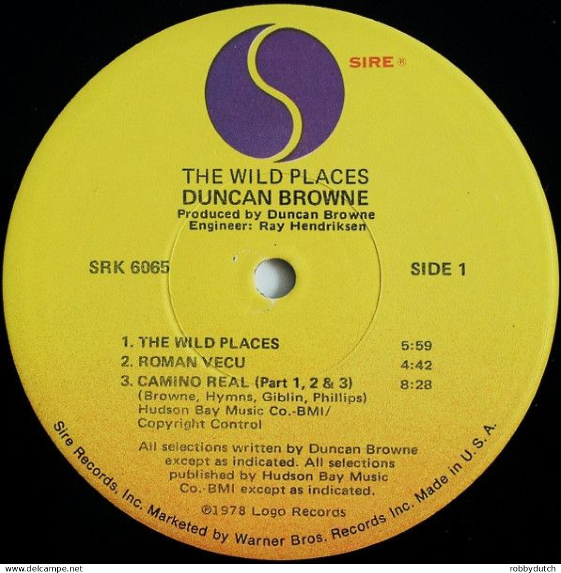 * LP *  DUNCAN BROWNE - THE WILD PLACES (USA 1978) - Rock