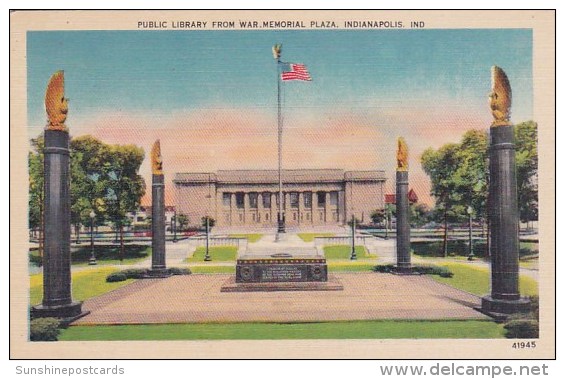 Indiana Indianapolis Public Library From War Memorial Plaza - Indianapolis