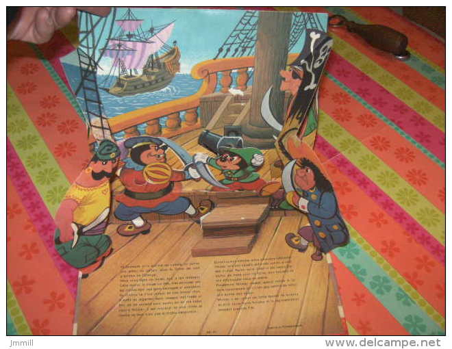 livre a systeme pop up : mickey mouse vedette de dessin animé  1970 editions disney  livre a systemes hop la